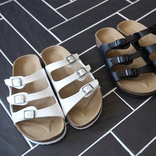 Buckled Flat Mules