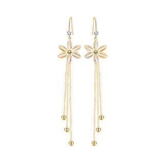 Alloy Flower Fringed Earring 1 Pair - Alloy Flower Fringed Earring - One Size