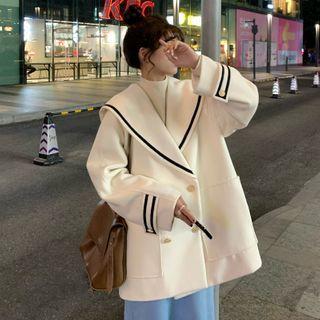Double Breasted Coat / Midi Skirt
