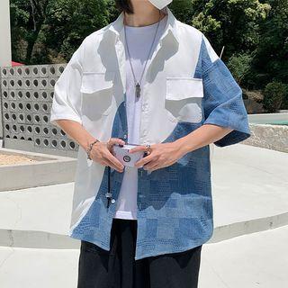 Elbow Sleeve Patch Shirt