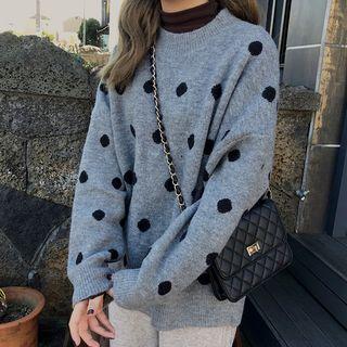 Oversize Dotted Knit Sweater