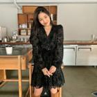See-trough Paisley Minidress Black - One Size