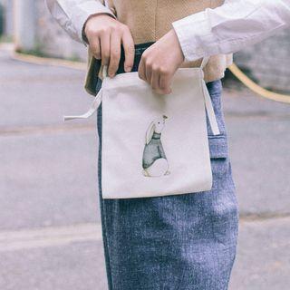 Printed Canvas Crossbody Mini Bag