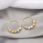 Geometric Alloy Hoop Earring 1 Pair - E3062 - 1 - Gold - One Size