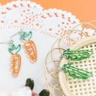 Wirework Bean / Carrot Dangle Earring