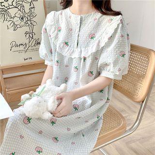 Short-sleeve Print Sleepdress