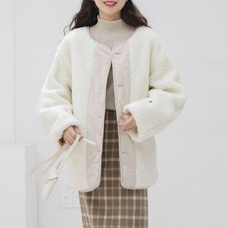 Buttoned Fleece-lined Jacket