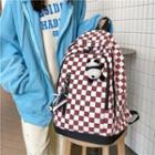 Checkerboard Canvas Backpack / Bag Charm / Set
