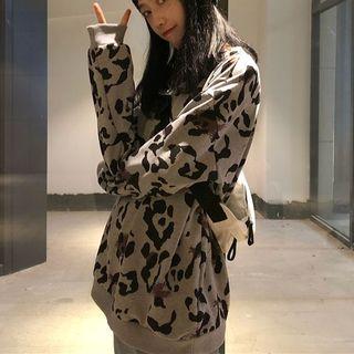 Leopard Sweatshirt As Shown In Figure - One Size