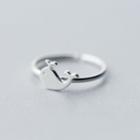 Sterling Silver Whale Ring Ring - S925 Silver - Silver - One Size