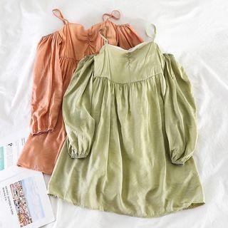 Cold Shoulder Long-sleeve Dress