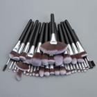 Set Of 40: Makeup Brush Without Brush Case - 40 Pcs - Black & Silver - One Size