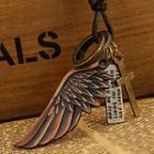Genuine Leather Wing Necklace