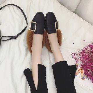 Paneled Buckled Loafers