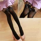 Bow Mock Hold Up Tights