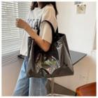 Pvc Overlay Lettering Canvas Tote Bag