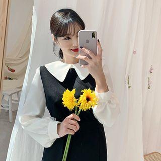 [lovb] Puritan-collar Crepe Blouse