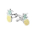 Fashion And Elegant Enamel Pineapple Cufflinks Silver - One Size