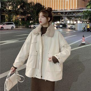 Collared Zip-up Cargo Jacket