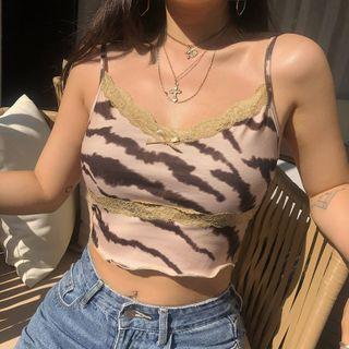 Zebra Print Camisole Top