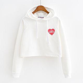 Heart Cropped Hoodie