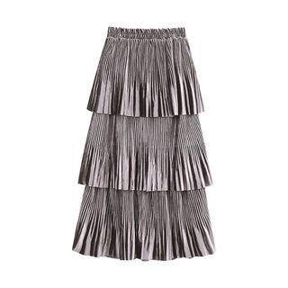 Velvet Tiered Skirt