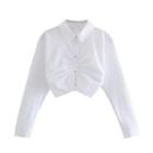 Shirred Crop Shirt