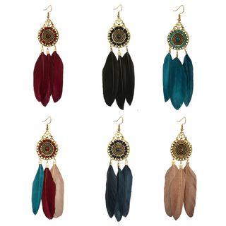 Feather Dream Catcher Fringed Earring