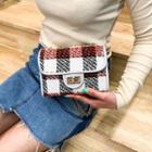 Twist Lock Tweed Crossbody Bag