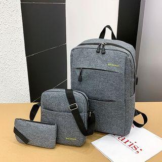 Set: Lightweight Backpack + Crossbody Bag + Pouch