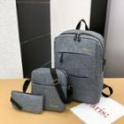 Set: Lightweight Backpack + Crossbody Bag + Pouch
