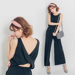 V-neck Back Jumpsuit