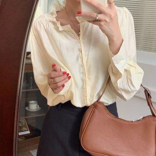 Long Sleeve Round Neck Plain Shirt
