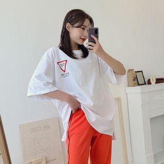 Letter Back Longline T-shirt