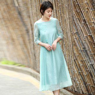 Tassel Detail 3/4-sleeve Dress