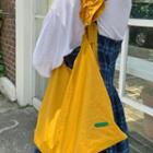 Frilled Fabric Shopper Bag