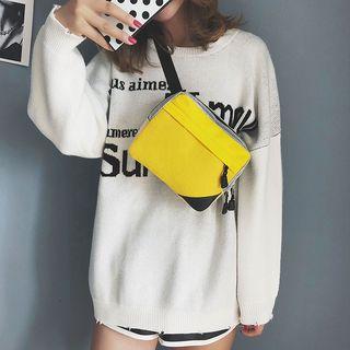 Color Block Shoulder Bag Yellow - One Size