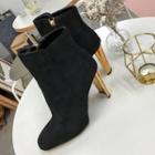 Metallic High-heel Ankle Boots