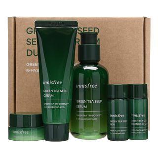 Innisfree - Green Tea Seed Serum & Cream Duo Set 5 Pcs