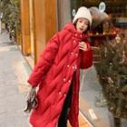 Long-sleeve Double Breasted Long Padded Coat