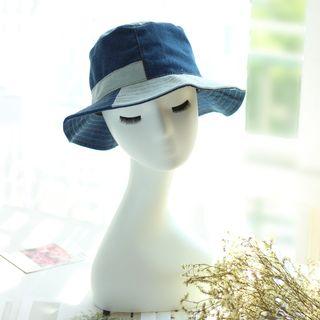 Denim Panel Bucket Hat