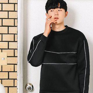Piped Neoprene Sweatshirt