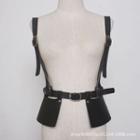 Faux Leather Body Belt Black - One Size