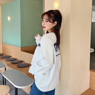 Orient Letter Oversize Sweatshirt