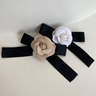 Flower Ribbon Hair Clip