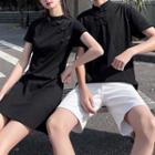 Couple Matching Short-sleeve Qipao Dress / Shorts / Top