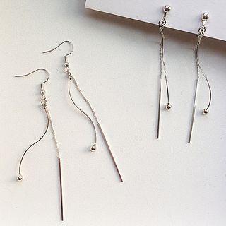 Metal Swirl & Bar Fringed Earring