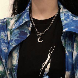 Crescent Necklace Silver - 47cm