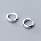 925 Sterling Silver Geometric Hoop Earring 1 Pair - Hoop Earring - One Size