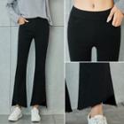 Fray Hem Bell-bottom Pants